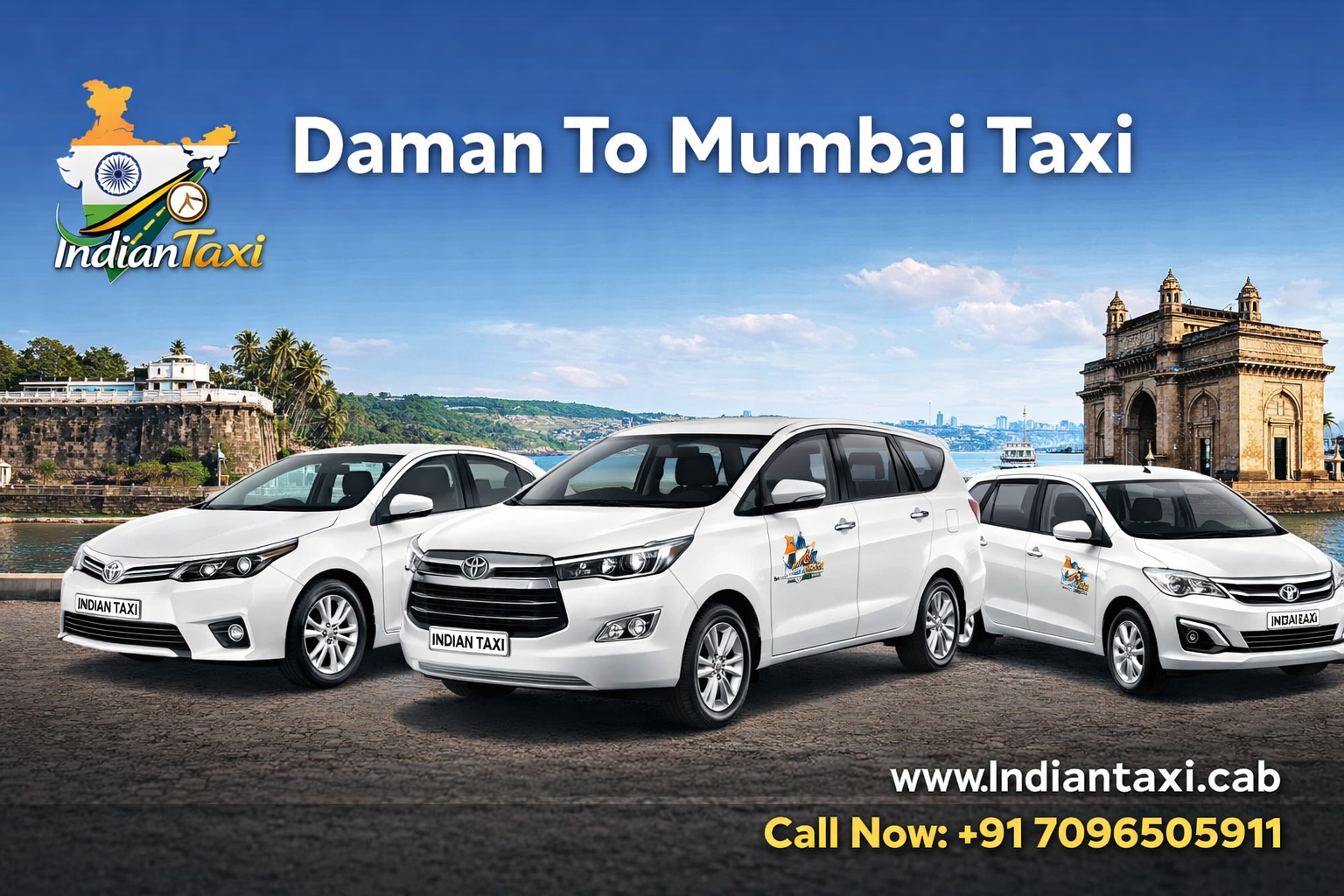 Daman To Mumbai Taxi: Distance, Time & Travel Information | Indian Taxi