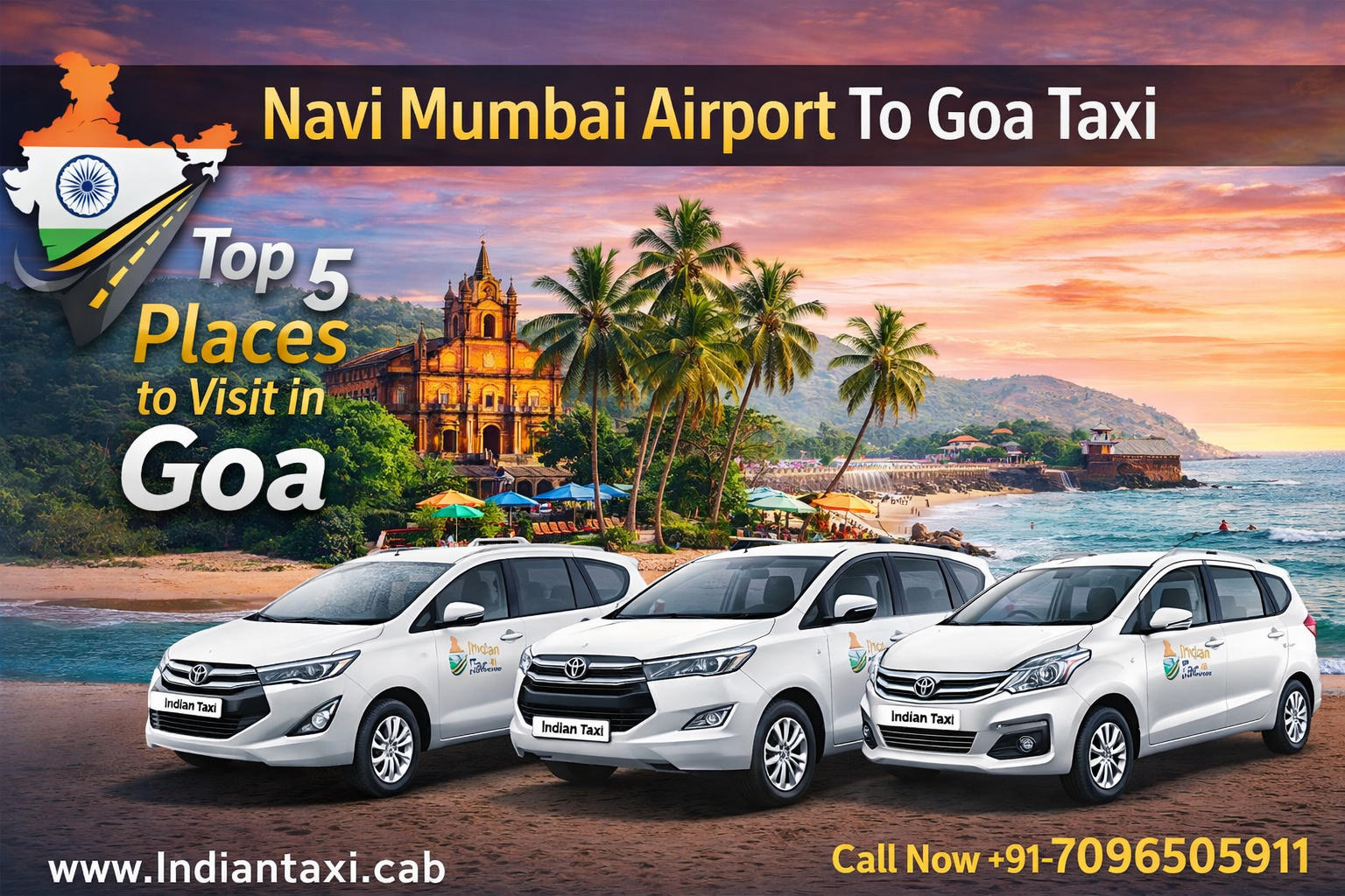 Navi Mumbai Airport To Goa Taxi: Distance, Fare & Booking | Indian Taxi