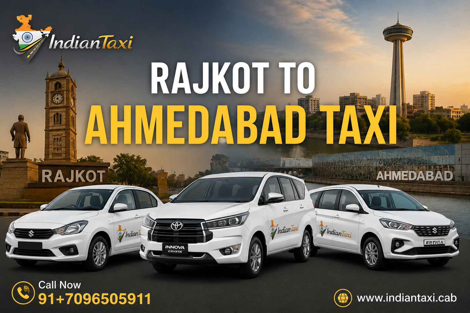 Rajkot To Ahmedabad Cab Road Trip – Distance, Time and Useful Travel Information