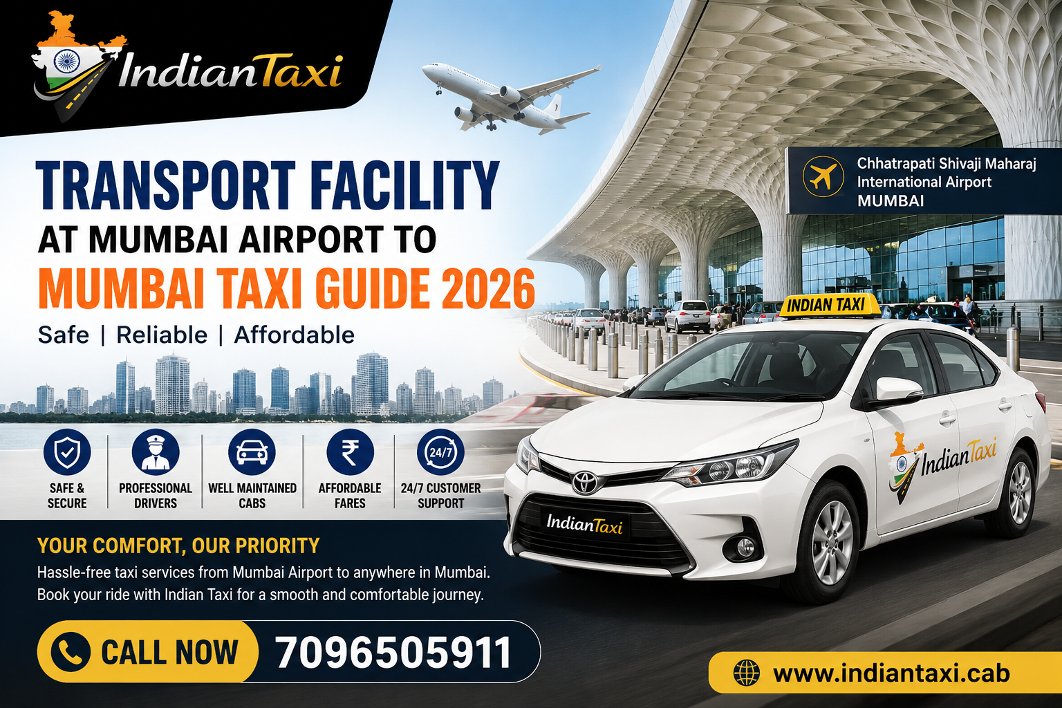 Transport Facility at Mumbai Airport : Book Taxi and Get Upto 500 Off - Indian Taxi